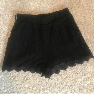 Black Lace Shorts